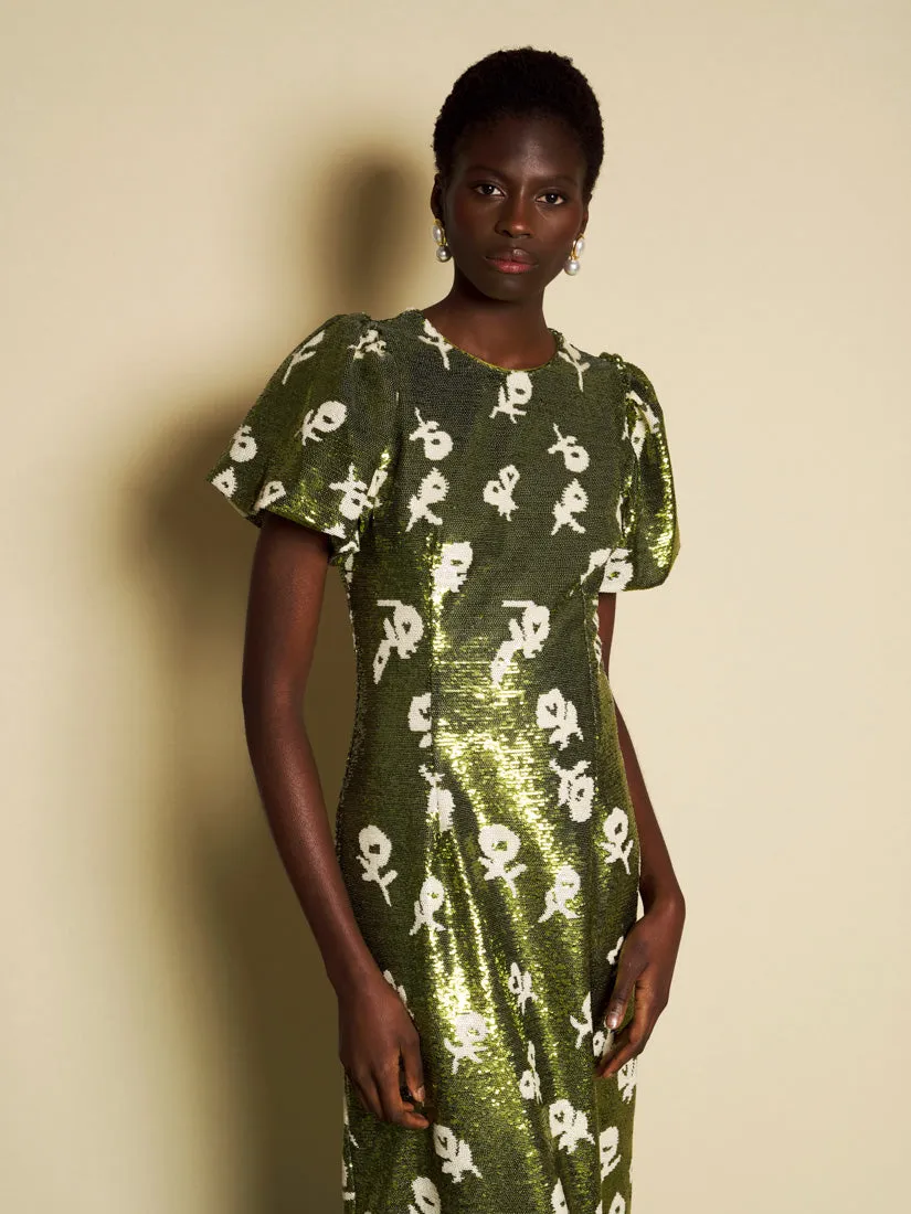 <b>DREAM</b> Èclat Floral Sequin Midi Dress sold by Sister Jane product image thumbnail 5