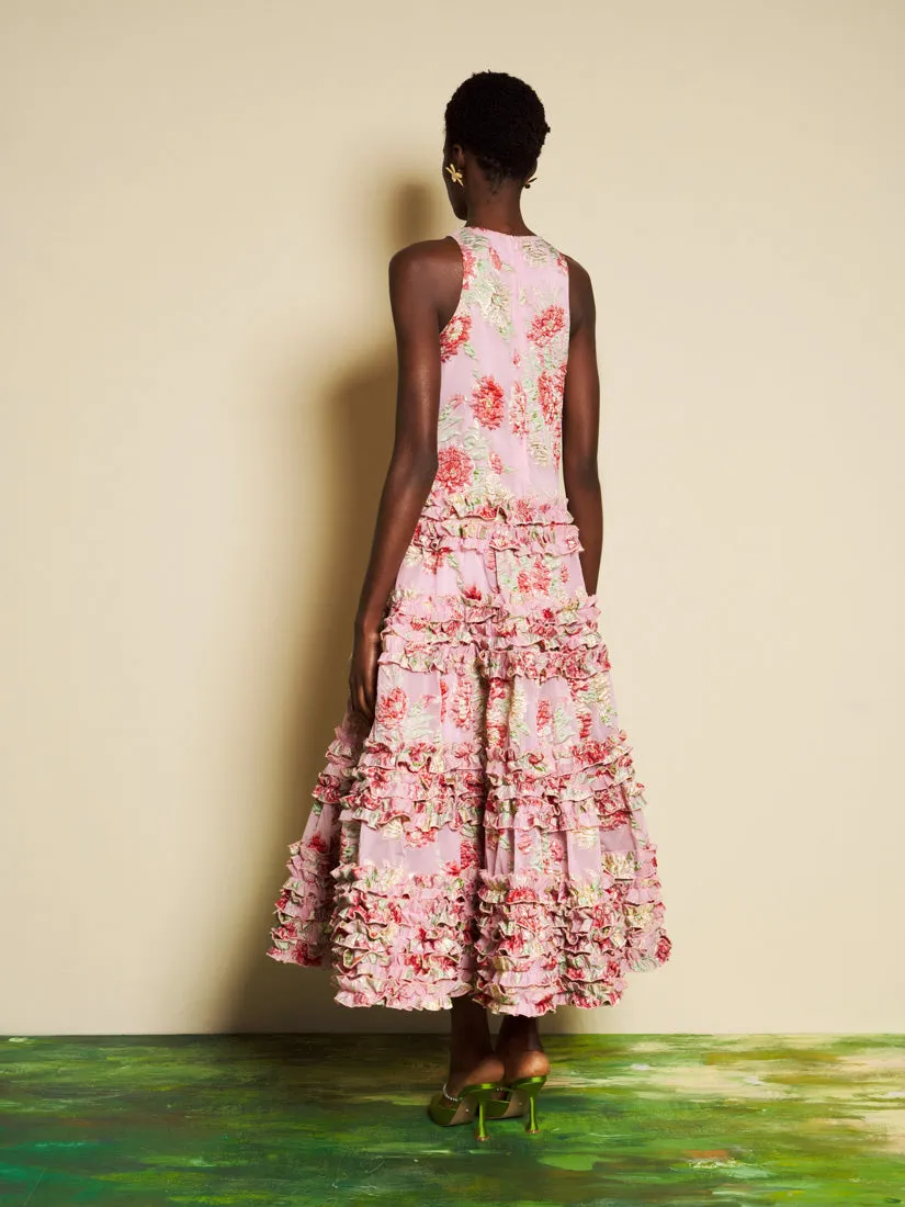 <b>DREAM</b> Rosier Jacquard Ruffle Maxi Dress sold by Sister Jane product image thumbnail 3