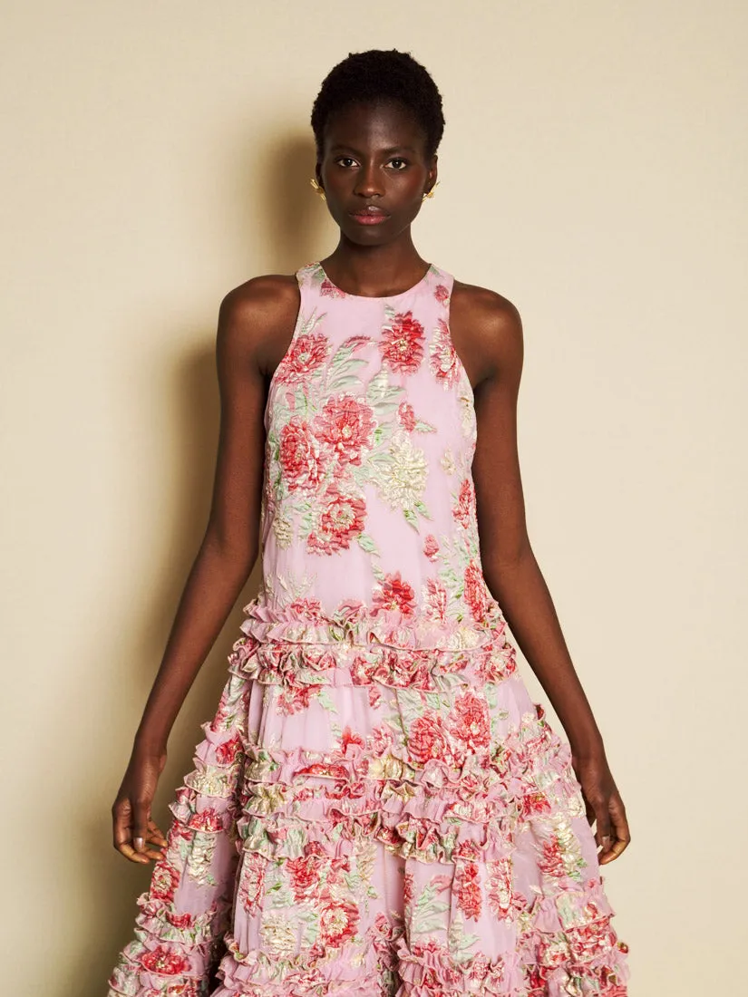 <b>DREAM</b> Rosier Jacquard Ruffle Maxi Dress sold by Sister Jane product image thumbnail 5
