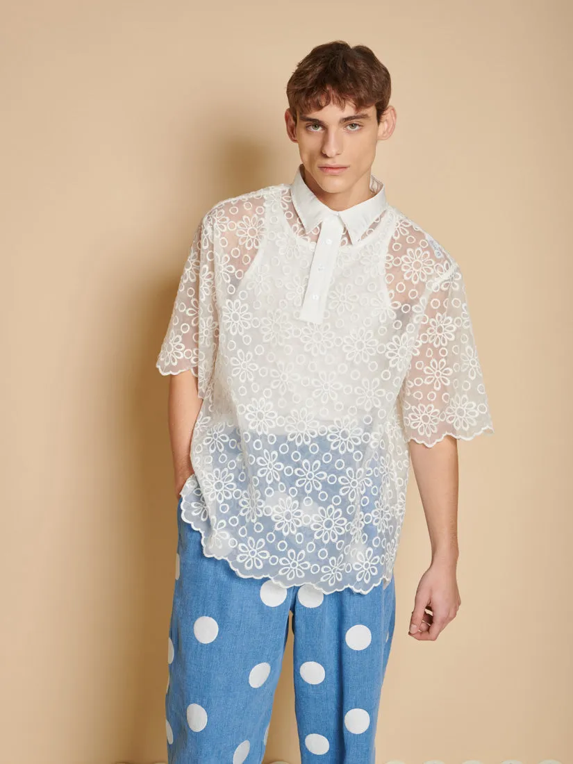 Walter Embroidered Polo Top sold by Sister Jane