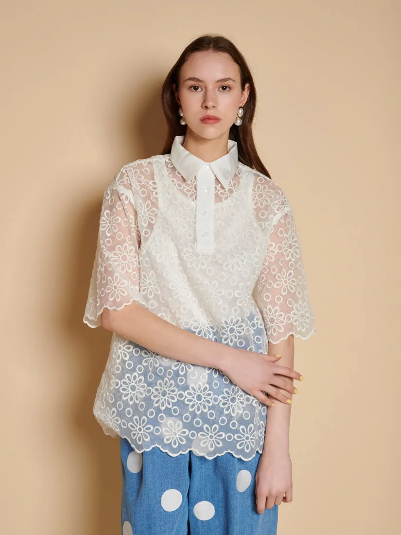 Walter Embroidered Polo Top sold by Sister Jane product image thumbnail 3