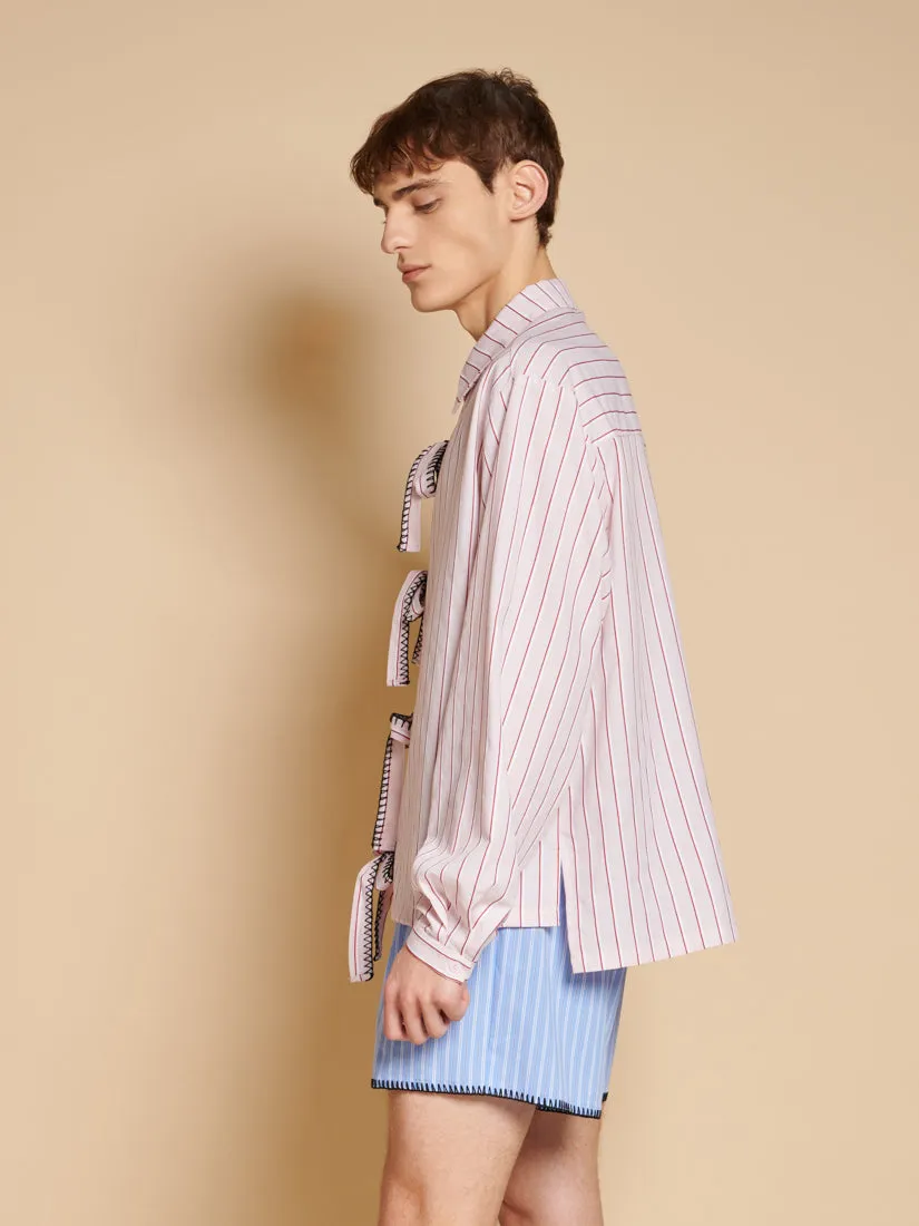 Henrik Stripe Bow Shirt sold by Sister Jane product image thumbnail 5