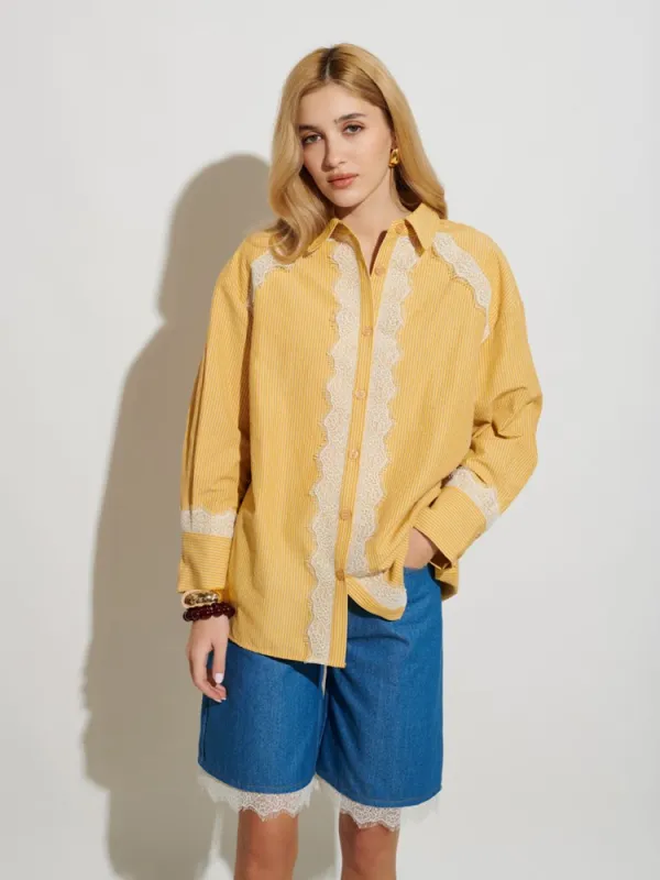 <b>Ghospell</b> Jana Striped Shirt made by Sister Jane