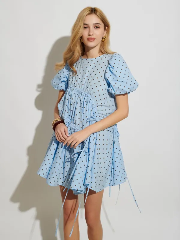 <b>Ghospell</b> Farah Polka Dot Mini Dress made by Sister Jane