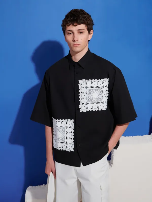 Galene Crochet Trim Shirt made by Sister Jane