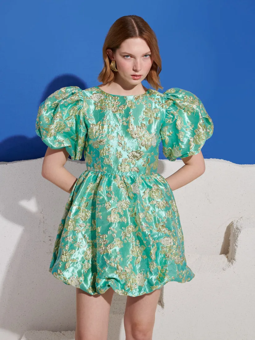 Pistachio Jacquard Mini Dress sold by Sister Jane