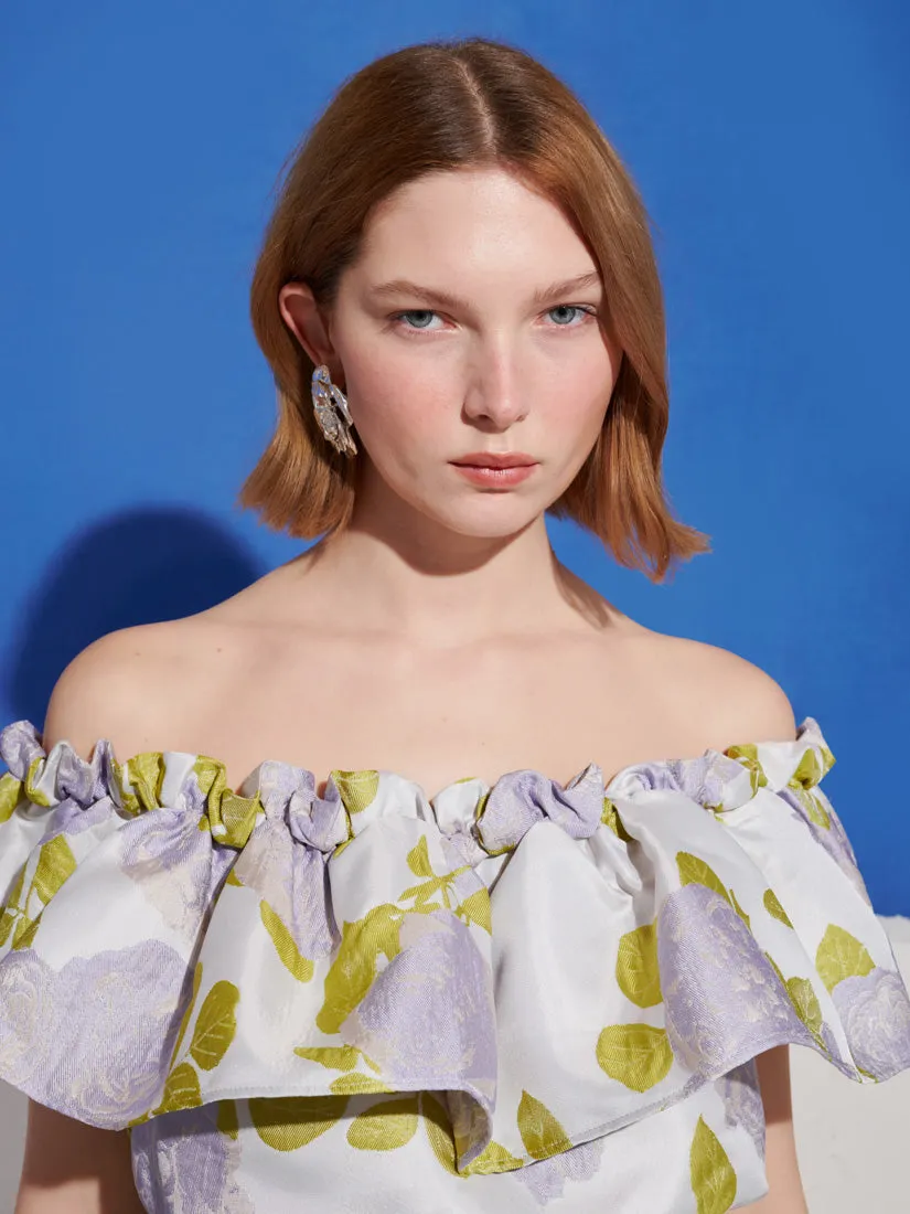 Fig Flora Jacquard Ruffle Top sold by Sister Jane product image thumbnail 5