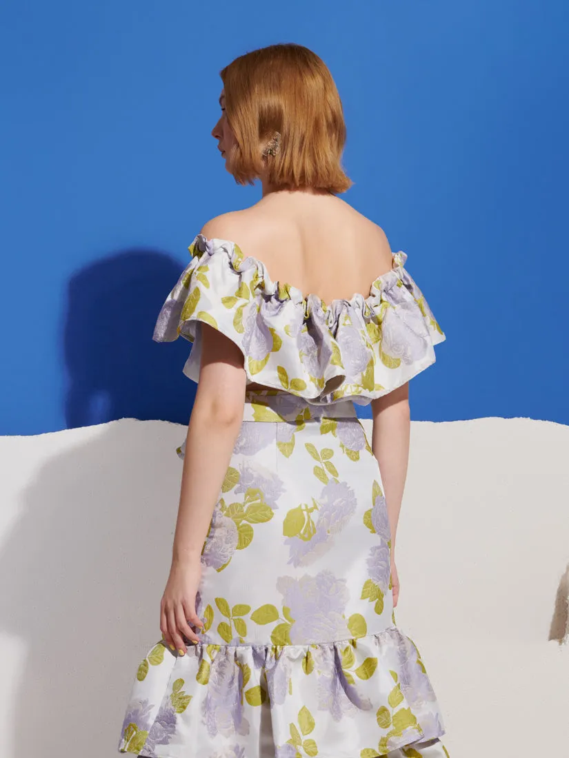Fig Flora Jacquard Ruffle Top sold by Sister Jane product image thumbnail 3