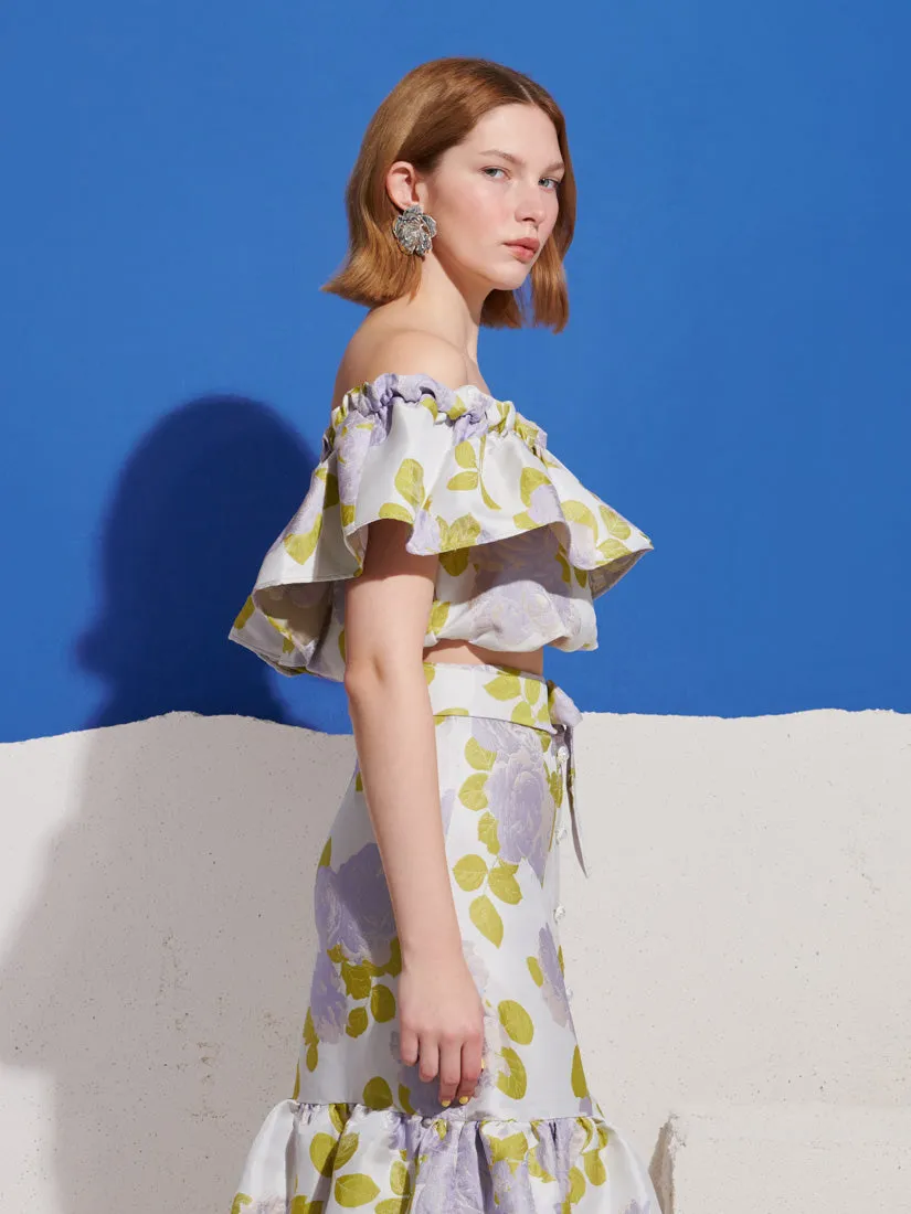 Fig Flora Jacquard Ruffle Top sold by Sister Jane product image thumbnail 2