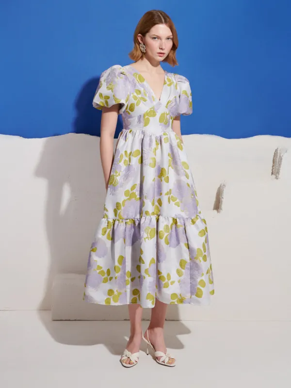 Fig Flora Jacquard Midi Dress made by Sister Jane