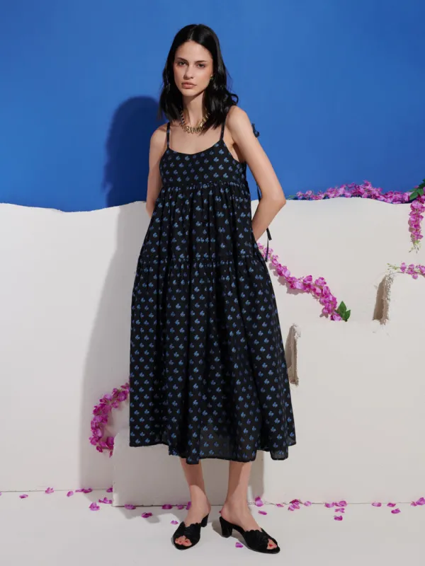 <b>DREAM</b> Sea Salt Jacquard Maxi Dress made by Sister Jane