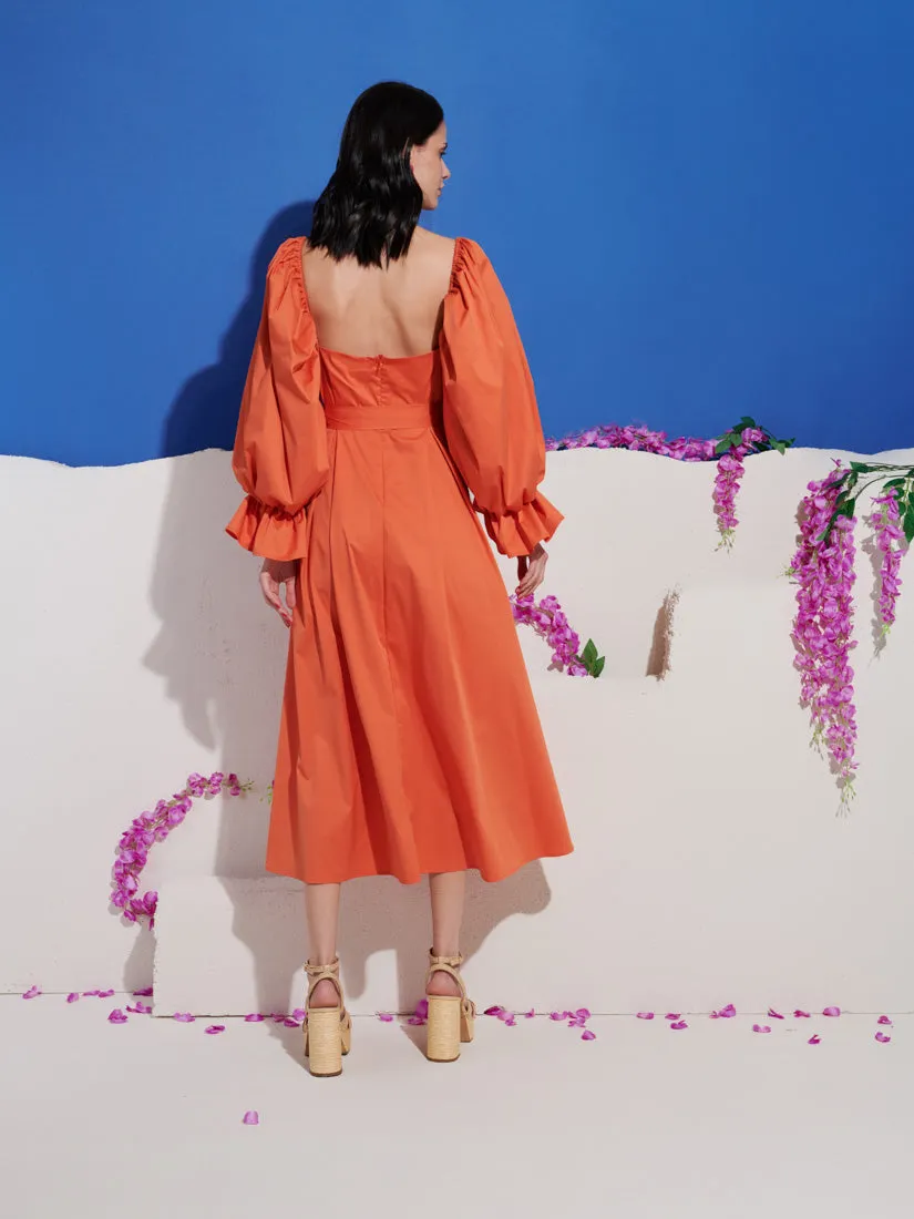 <b>DREAM</b> Terracotta Sweetheart Midi Dress sold by Sister Jane product image thumbnail 3