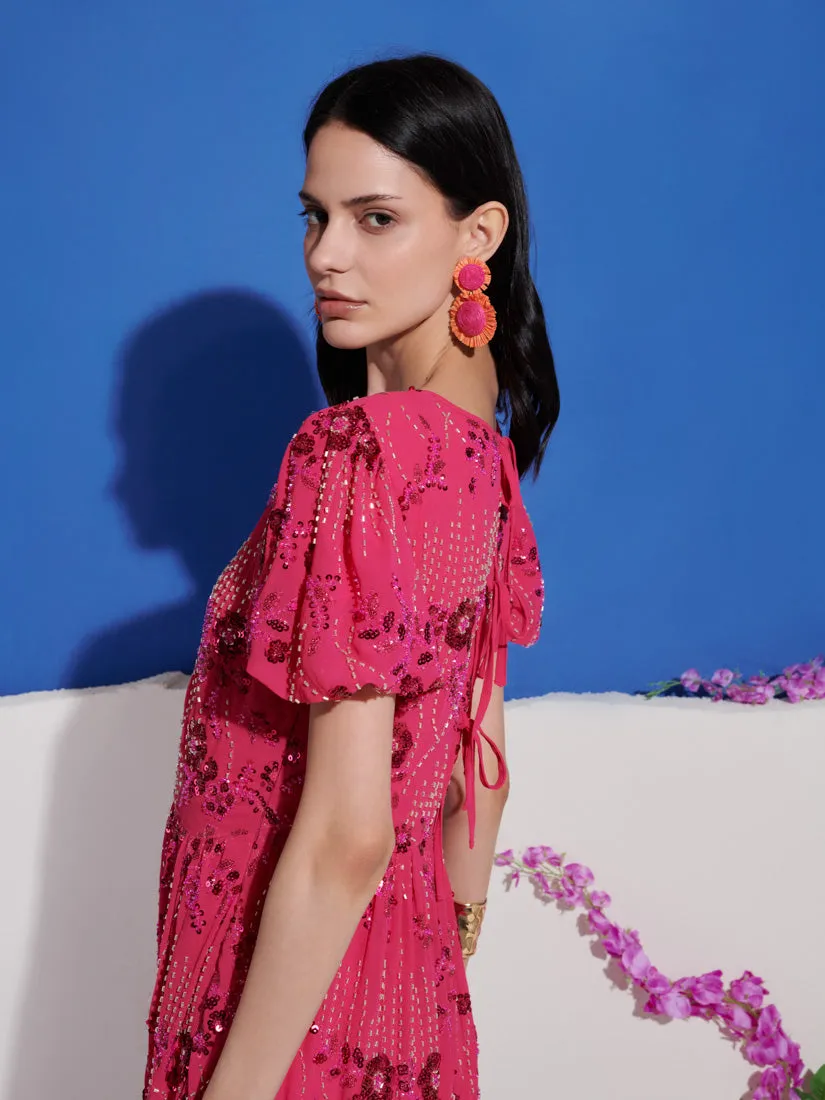 <b>DREAM</b> Jade Sequin Floral Maxi Dress sold by Sister Jane product image thumbnail 5