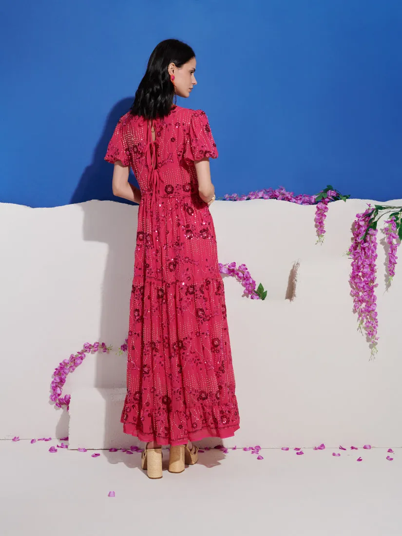 <b>DREAM</b> Jade Sequin Floral Maxi Dress sold by Sister Jane product image thumbnail 3