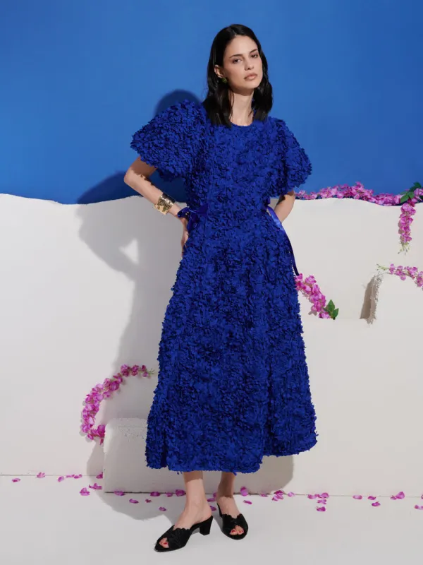<b>DREAM</b> Indigo Bloom Midi Dress made by Sister Jane