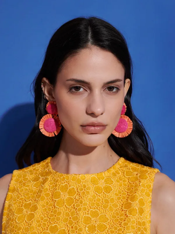 <b>DREAM</b> Terracotta Raffia Earrings made by Sister Jane