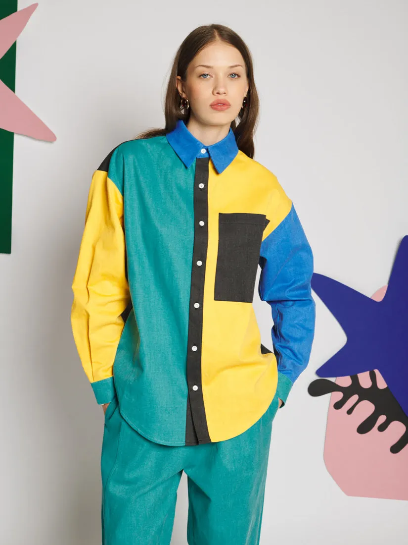 Fresco Colour Block Shirt sold by Sister Jane product image thumbnail 3