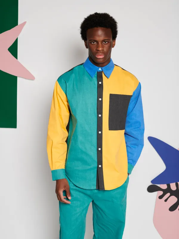 Fresco Colour Block Shirt made by Sister Jane