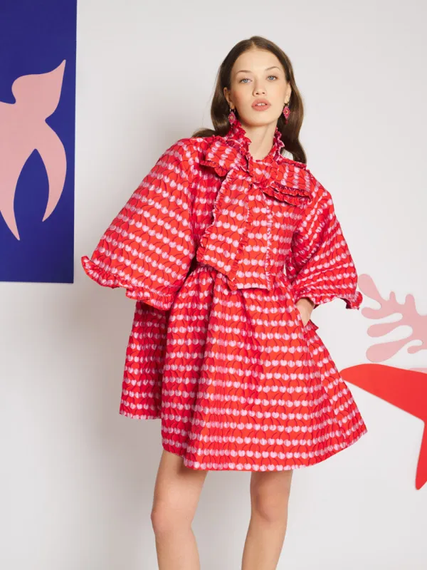 Clara Cherry Jacquard Mini Dress made by Sister Jane