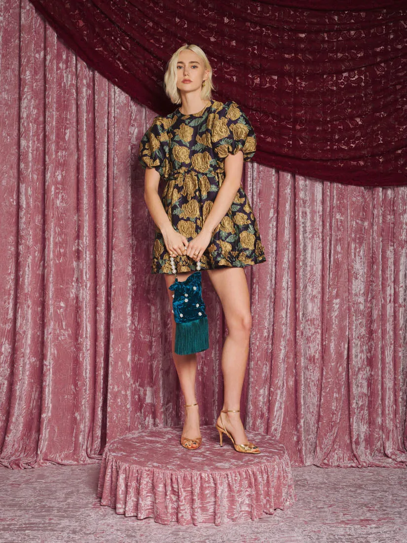 <b>DREAM</b> Peridot Jacquard Mini Dress sold by Sister Jane product image thumbnail 4