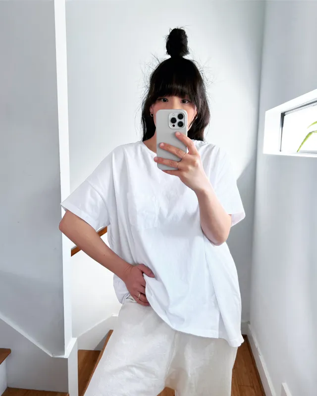 #61 Short Sleeve Crew Tee, White Wash sold by Skargorn