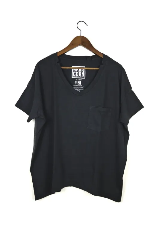 #61 Short Sleeve Tee, Black Wash sold by Skargorn