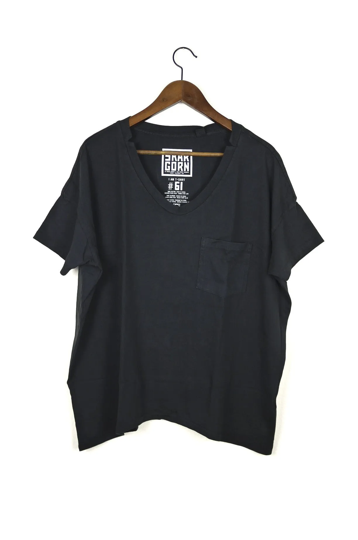 #61 Short Sleeve Tee, Black Wash sold by Skargorn