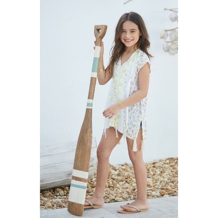 Kids Coral Short Kaftan sold by Skemo