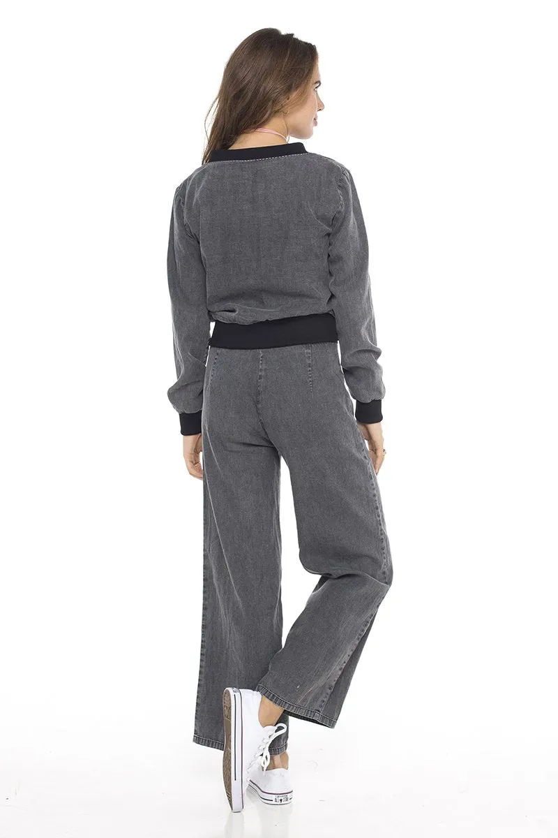 Jean Bomber Jacket sold by Skemo product image thumbnail 3