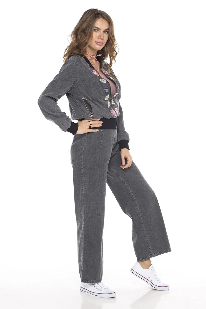 Jean Bomber Jacket sold by Skemo product image thumbnail 2