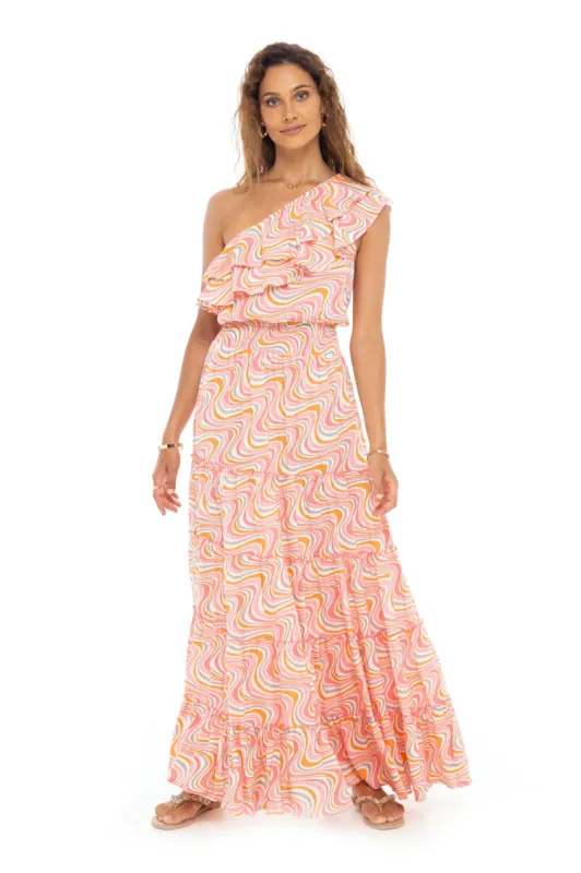 Dreamwave One Shoulder Long Dress sold by Skemo