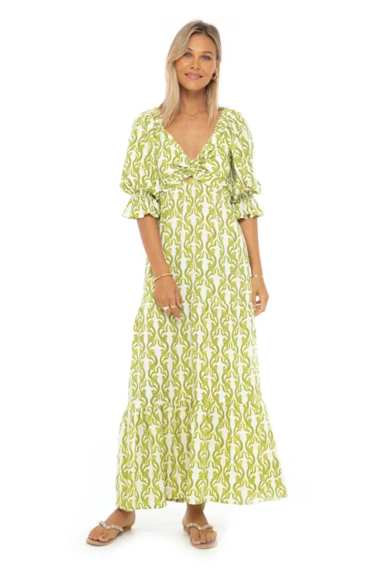 Dragonfruit Antilles Long Dress sold by Skemo