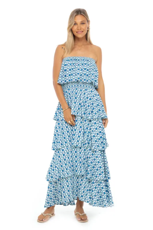 Twiggy Tier Long Dress sold by Skemo