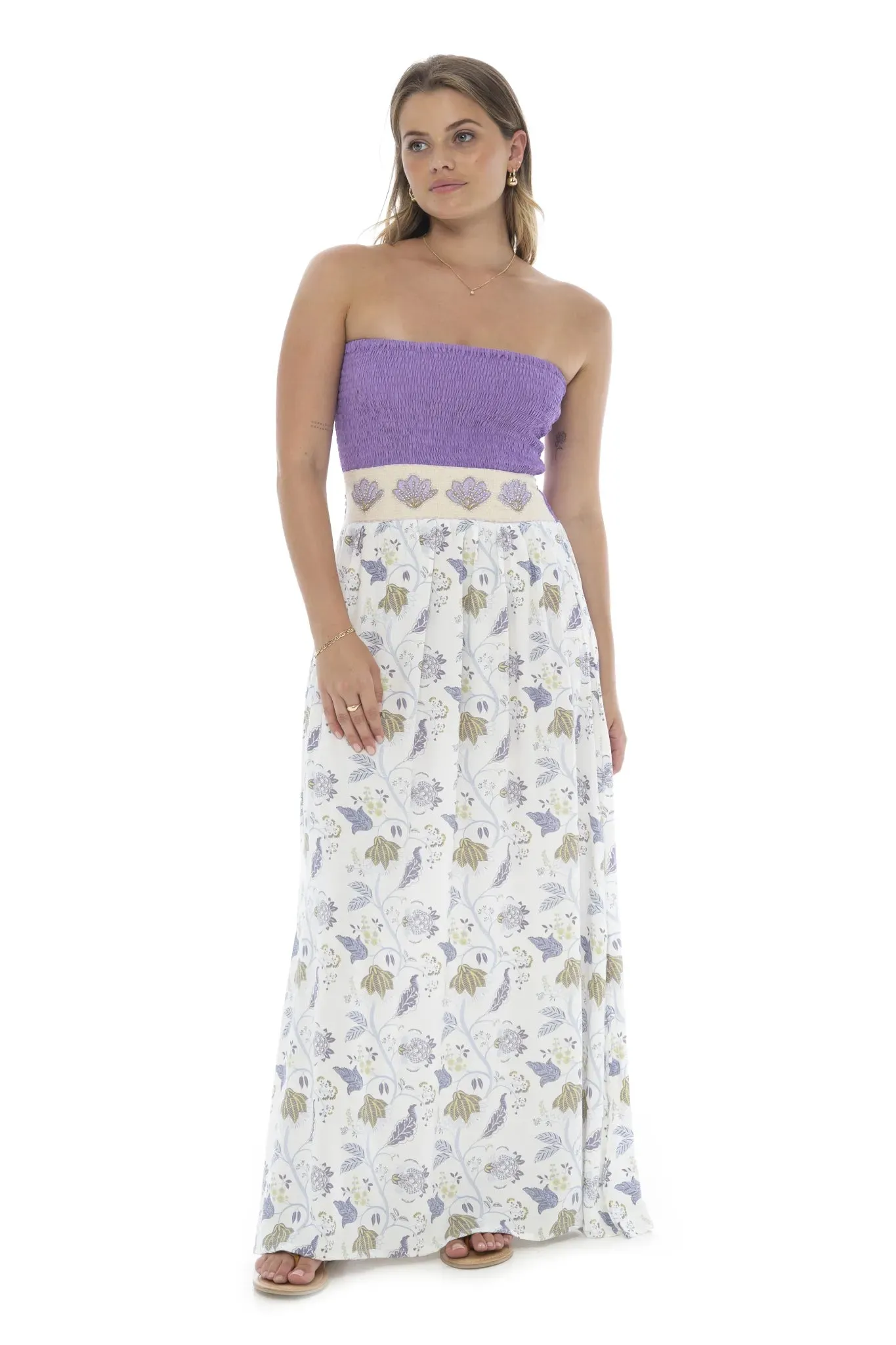 Flower Maxi Long Dress sold by Skemo product image thumbnail 4