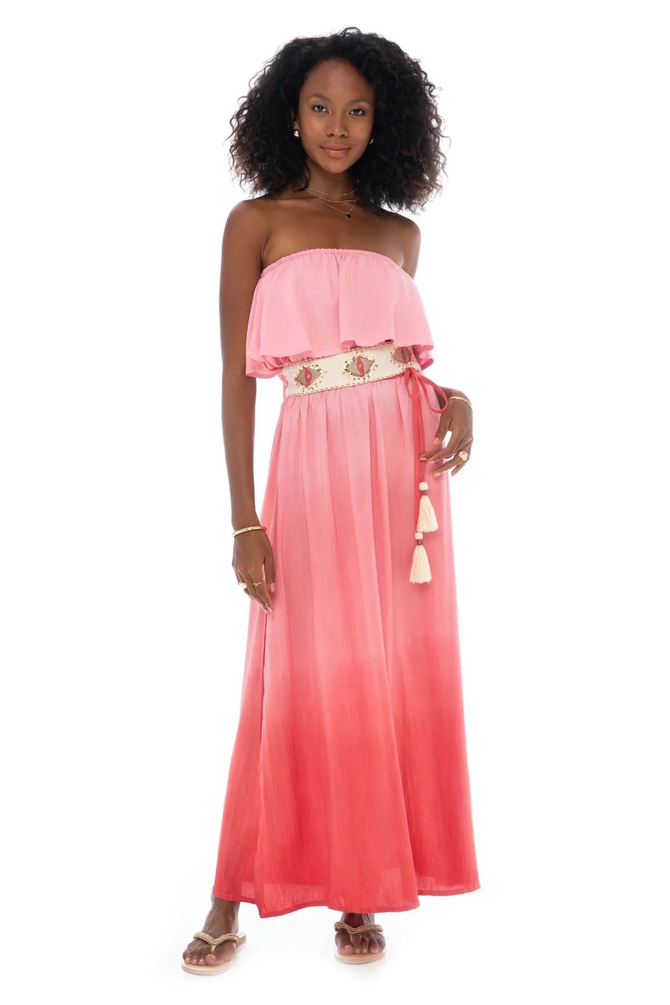 Good Luck Frill Tube Maxi Dress sold by Skemo product image thumbnail 2