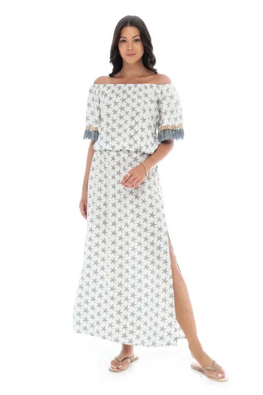 Stella Off Shoulder Long Dress sold by Skemo