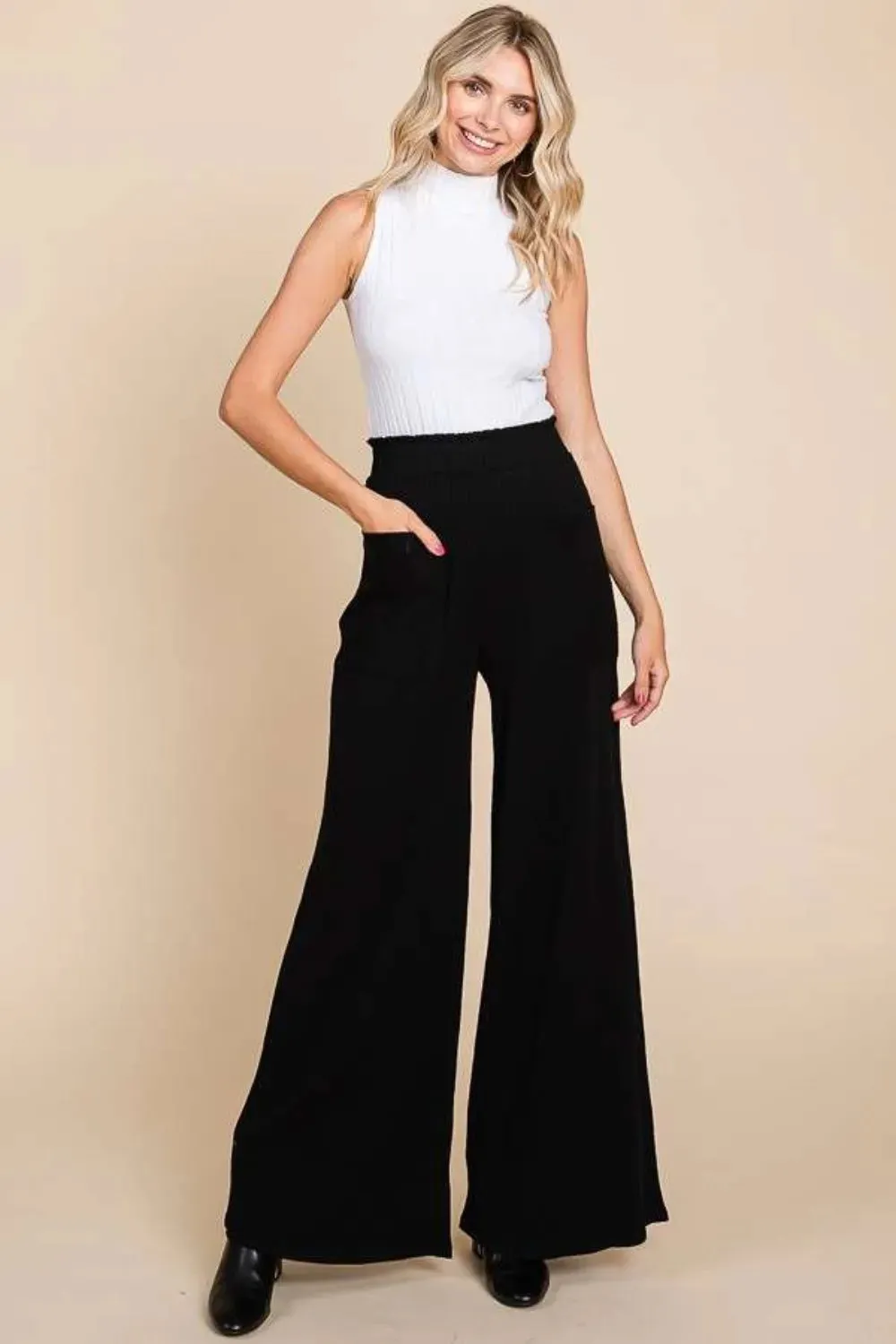 Code Full Size High Waist Wide Leg Pants sold by Skemo product image thumbnail 2
