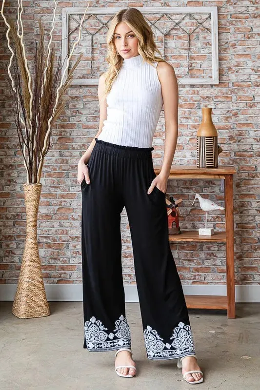 Solid Damask Casual Pants sold by Skemo product image thumbnail 4