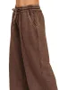Acid Wash Fleece Palazzo Sweatpants with Pockets sold by Skemo