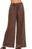 Acid Wash Fleece Palazzo Sweatpants with Pockets sold by Skemo
