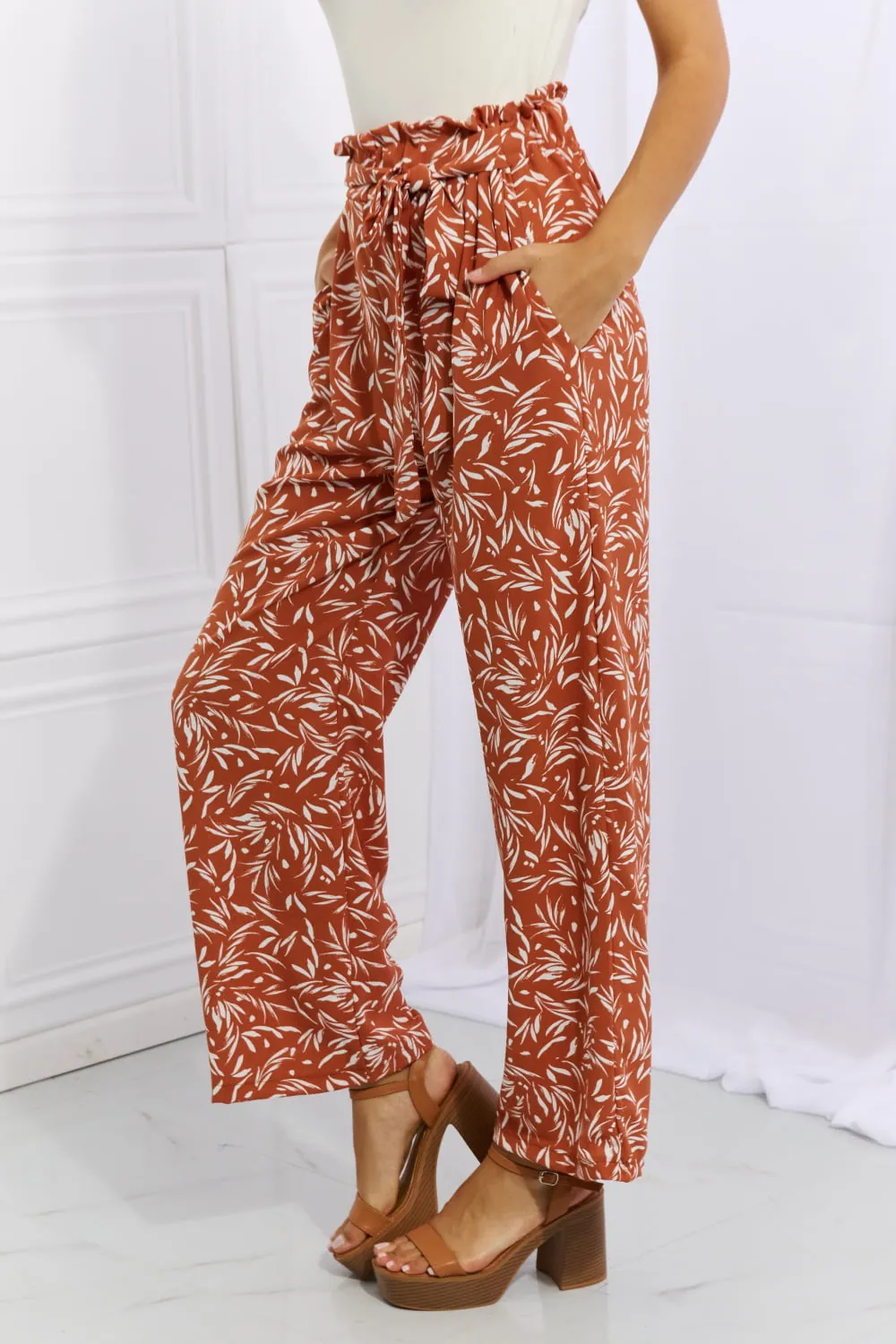 Geometric Printed Pants in Red Orange sold by Skemo product image thumbnail 3