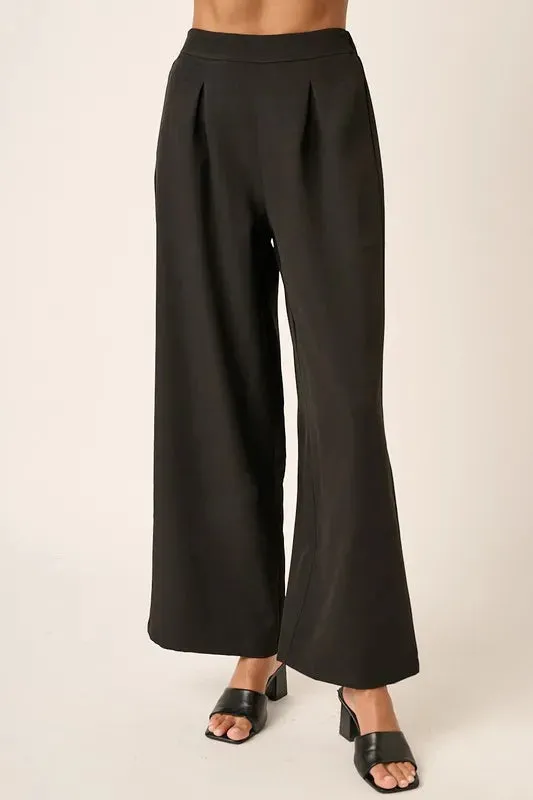Inverted Pleat Detail Wide Leg Pants sold by Skemo