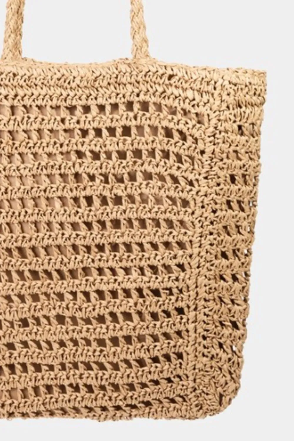 Straw Braided Beach Tote Bag sold by Skemo product image thumbnail 3