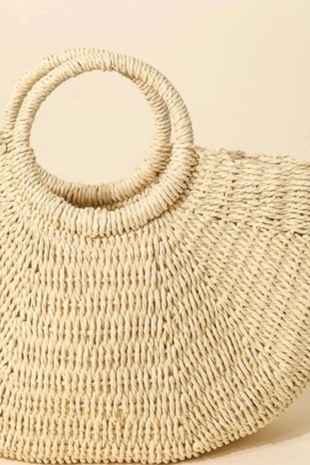 Half Moon Straw Tote Bag sold by Skemo product image thumbnail 3