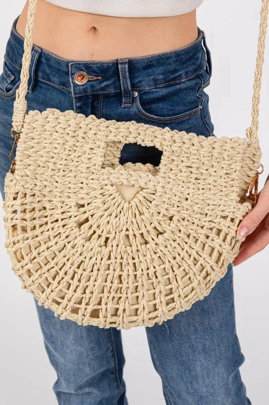 Fame Braided Semi Circle Tote Bag sold by Skemo