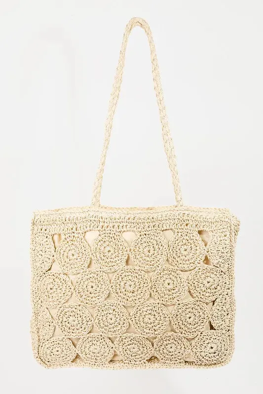 Square Braided Pattern Tote Bag sold by Skemo product image thumbnail 4