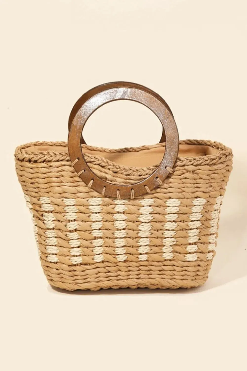 Fame Braided Round Handle Tote Bag sold by Skemo