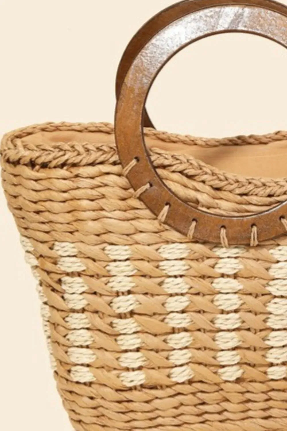 Fame Braided Round Handle Tote Bag sold by Skemo product image thumbnail 2