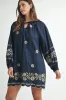 Embroidered Long Sleeve Mini Dress sold by Skemo