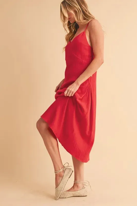 Side Button Midi Cami Dress sold by Skemo product image thumbnail 4